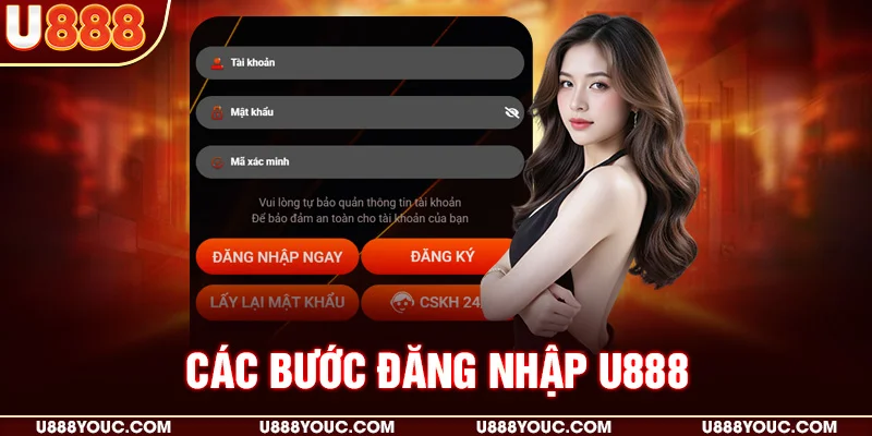 Các bước đăng nhập U888